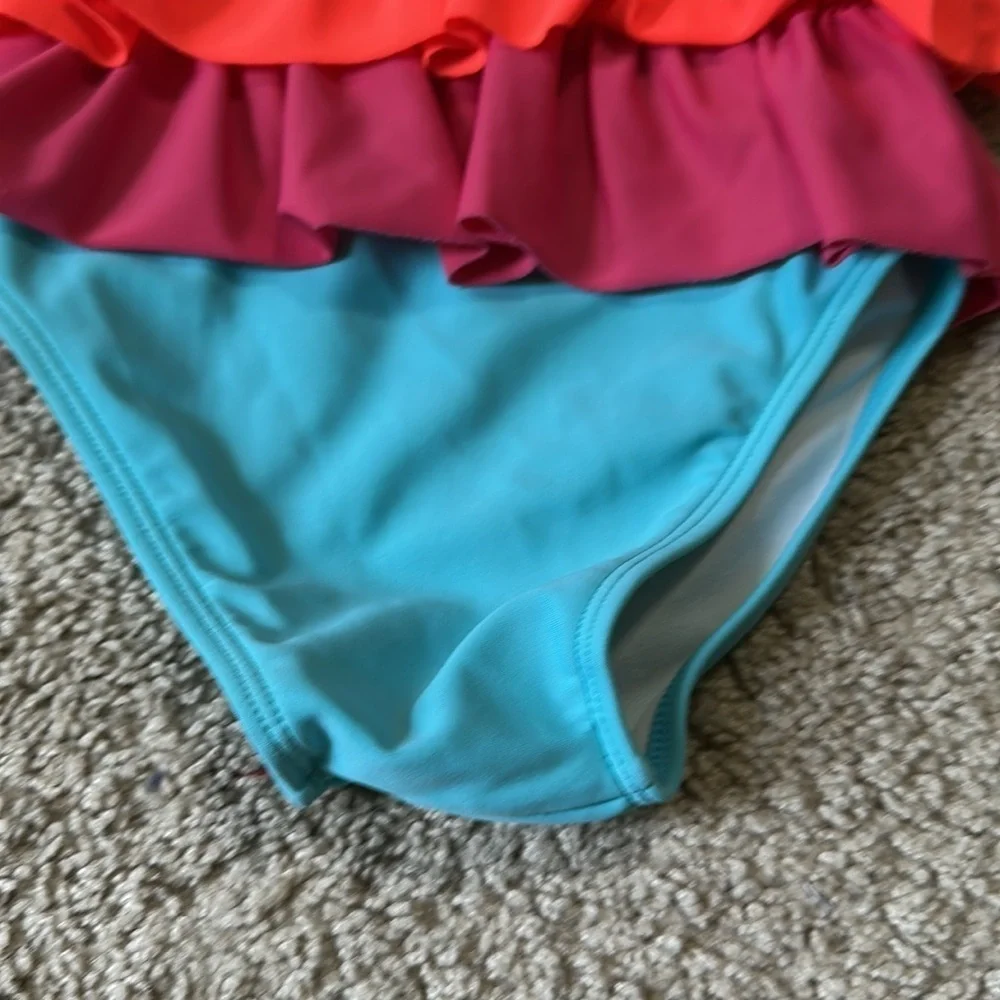 Baby Boden Multi color One Piece Swimsuit Ruffles 2-3 yrs Beach Pool